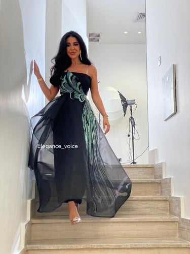 فستان من التل المشكوك وقماش الجوميه الكويتي