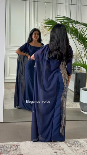 فستان قماش الباربي وشيفون الجازار