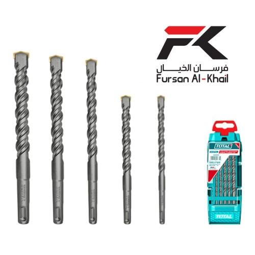 Total SDS PLUS drill bit set – 5 pieces in various...