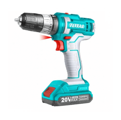 دريل 20 فولت 2 بطارية بخاصية المطرفة بشنطة - توتال...