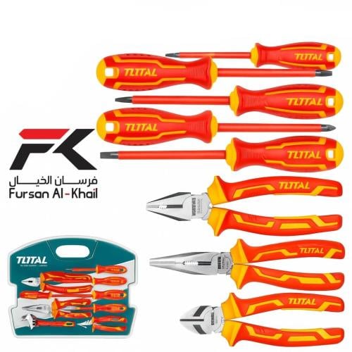 Electrical tools set insulated total 8 pieces | sc...