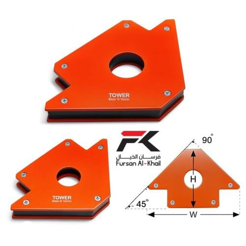 Taiwanese welding magnet TOWER with 45 and 90 degr...