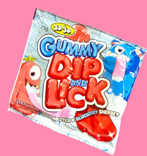 Jelly candy with blueberry powder