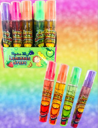 بخاخ رذاذ مضيئة بنكهات متعددة ( الحبة )