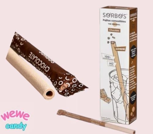 سوربوس مصاصة شرب قابلة للأكل بالشوكولاته ( حبة )
