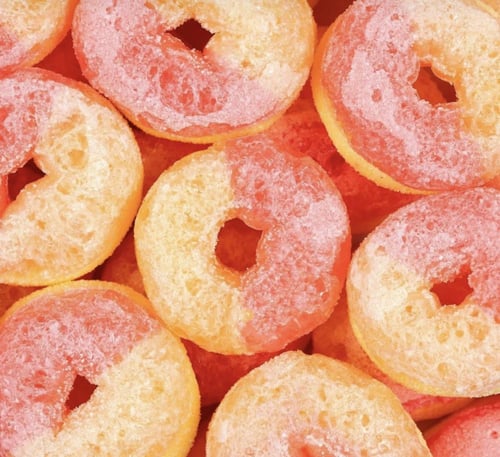 بيبيتو رينجز كاندي حلقات مجففة بالتجميد بطعم الخوخ