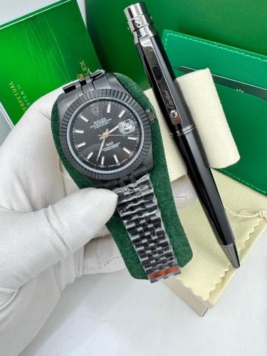 الطقم الملكي قلم + ساعة رولكس ( بطارية )