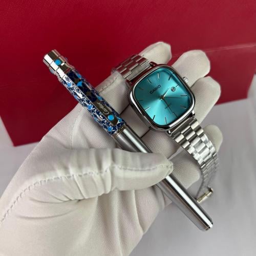 طقم ساعه كاسيو وقلم كارتير