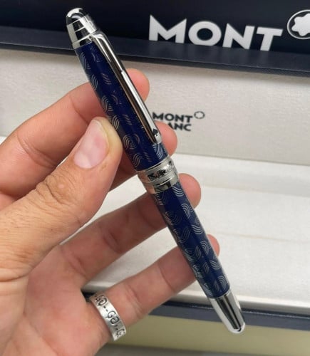 قلم مونت بلانك موج الازرق