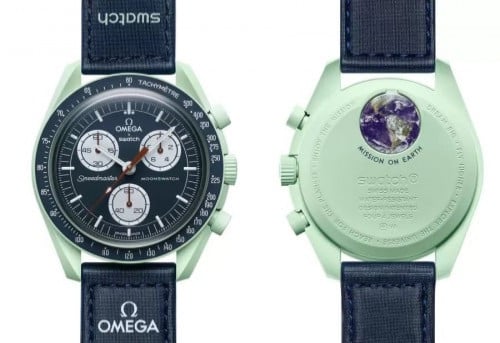 اوميغا مون واتش سواتش اطار سيراميك