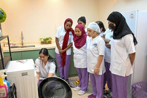 Washing and ironing process