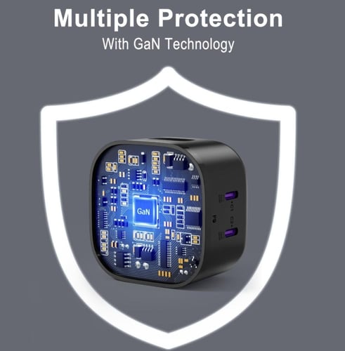 شاحن جداري جودا VoltPod 45 GaN منفذين USB-C بقوة 4...