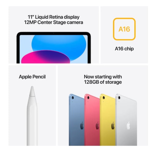 ايباد A16 ، واي فاي، 128 جيجا، وردي