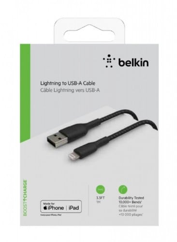 كيبل ايفون USB بيلكن اسود