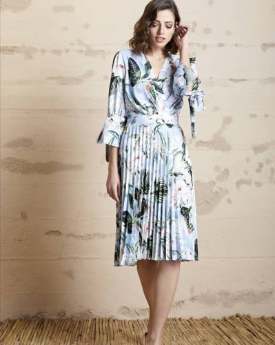 فستان مشجر ميدي بليسيه