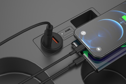 شاحن سيارة منفذين منفذ USB منفذ PD بقوة 30 واط من...