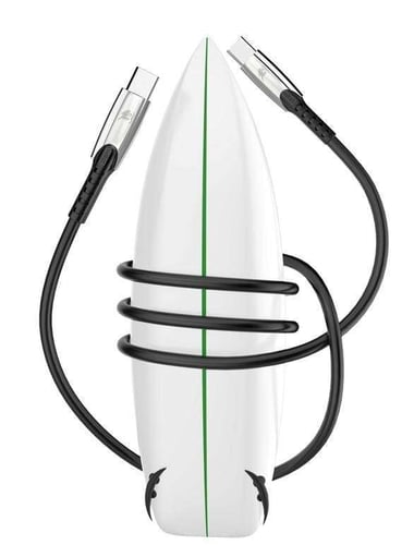 كيبل تايب سي - PD ربل 1.2م بقوة 5 امبير ( اسود واب...