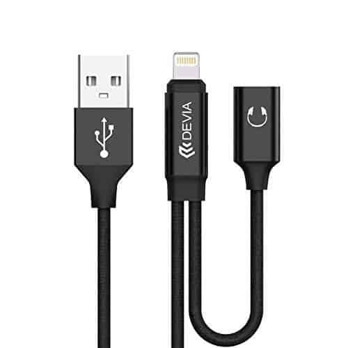 ديفيا كابل شحن وبيانات لايتنينج + محول للشحن والاس...