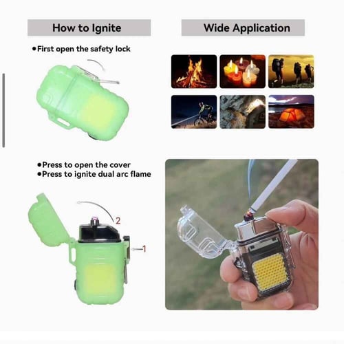 كشاف ذكي مع ولاعه ليزر مقاومة للماء