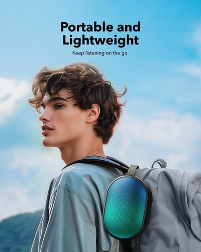 مكبر صوت ساوند كور بلوتوث لا سلكي صغير مع عرض ضوئي...