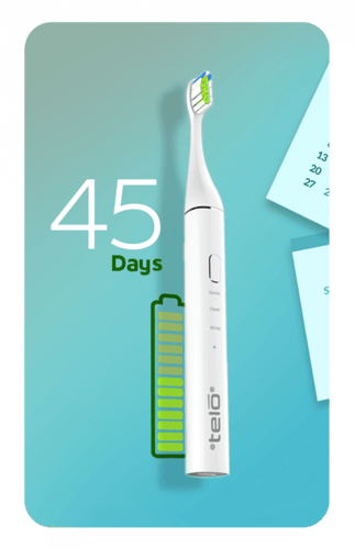 فرشاة تنظيف اسنان كهربائية p1 تيلو - أبيض