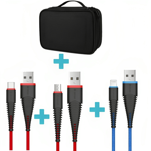 عرض 3 كيابل + شنطة تخزين