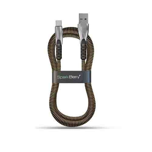 كيابل تايب سي قماش سبارك بيري بطول 1.20م بقوته 3 ا...