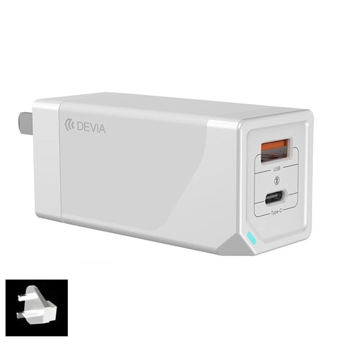 شاحن سريع 65 وات GaN PD + QC 4.0 - ابيض