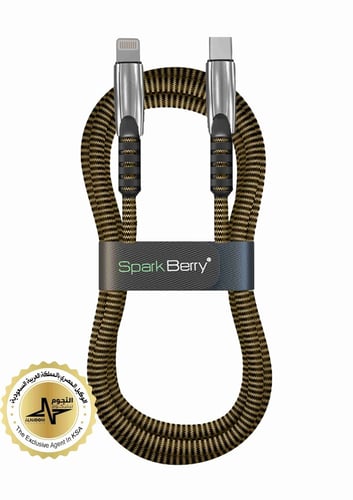 كيبل ايفون PD قماش سبارك بيري بطول 1.20 سم وقوة 3...