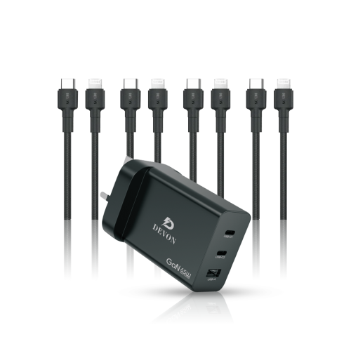 عرض الشواحن 4 كيابل قماش ضد القطع+فيش جداري بقوة 6...