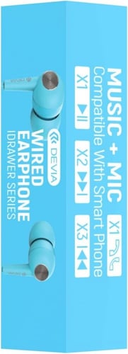 سماعة سلكية مسمار لون ازرق من ديفيا