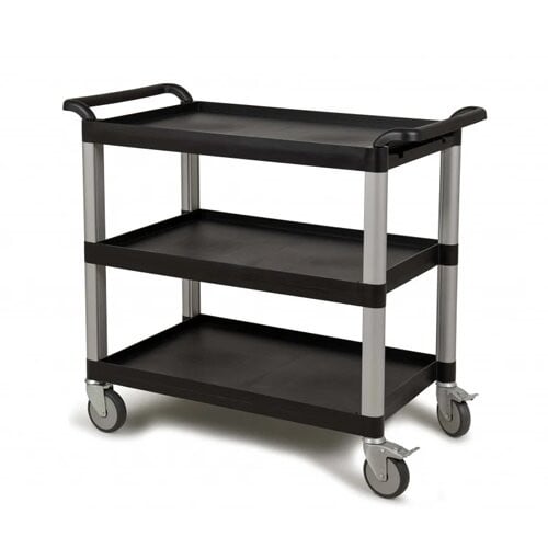 عربة تقديم الطعام المتحركة من الفيبر 3 رفوف لون از...