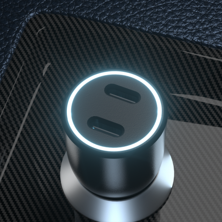 شاحن سيارة بقوة 40 واط منفذين PD من ديفيا