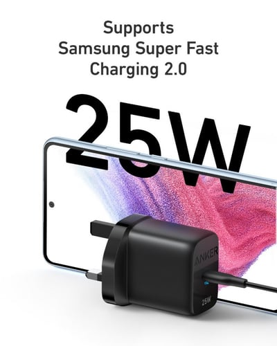 فيش جداري بقوة 25 واط منفذ تايب سي من انكر