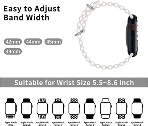 حزام ساعة ابل الترا(49-45-44-42مم) أسود وازرق