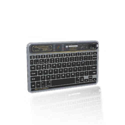 لوحة مفاتيح بلوتوث صغيرة بتصميم بلورة سحرية