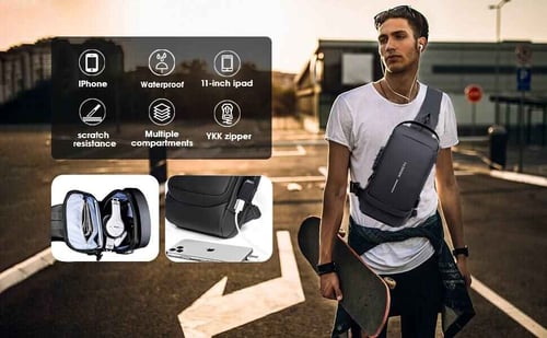 حقيبه صدر رجاليه عصريه مقاومه للماء