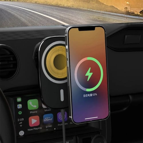 ديفيا مغناطيس سيارة مدمج مع شاحن لاسلكي - 15 واط