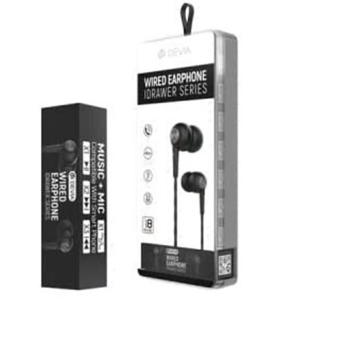 سماعة سلكية مسمار لون اسود من ديفيا