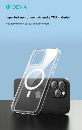 كفر ايفون 15 شفاف ماج سيف مقاوم للصدمات من ديفيا