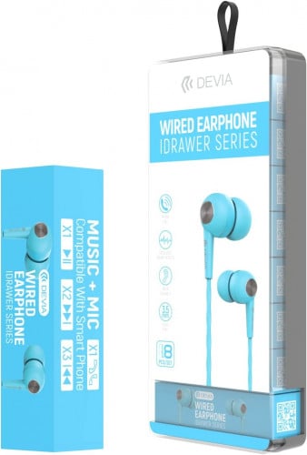 سماعة سلكية مسمار لون ازرق من ديفيا