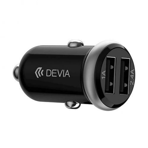 شاحن سيارة سمارت سيريز ميني ديفيا 2 USB - أسود