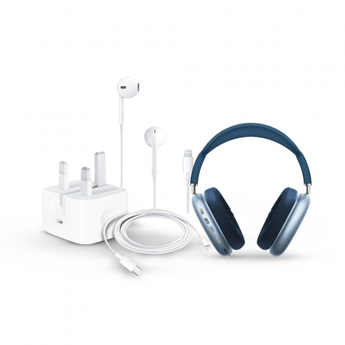 عرض 4 منتجات سماعه ايفون + فيش منفذ PD بقوة 20 واط...