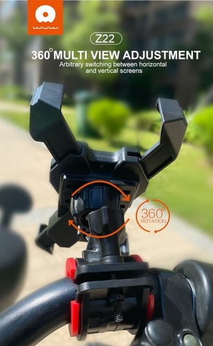 حامل جوال محمول لجميع انواع الدراجات (اللون: أسود)