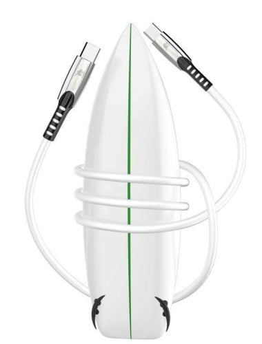 كيبل تايب سي - PD ربل 1.2م بقوة 5 امبير ( اسود واب...