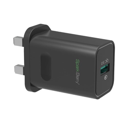 شاحن جداري سبارك بيري بقوة 18 وات ( أسود وأبيض)