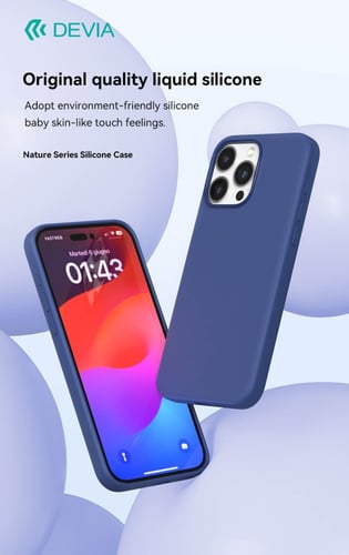 كفر ايفون 15 سيلكون من شركة ديفيا