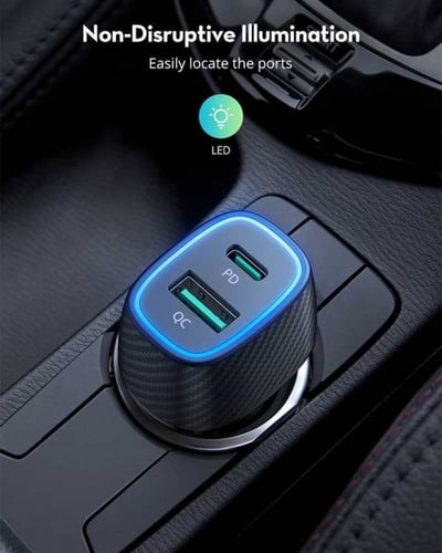 شاحن سيارة راف باور بتقنية بي دي بقوة 60 واط بمنفذ...