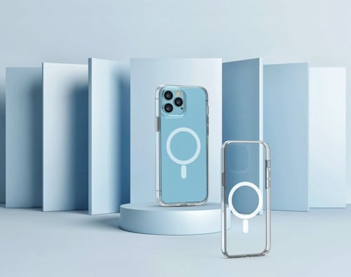 حافظة هاتف مغناطيسية قوية وشفافة لهاتف ايفون 13 ،...