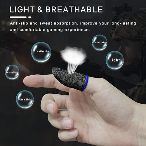 مجموعة واقيات اصابع مضادة للتعرق، قفازات ابهام مصن...